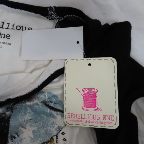 🌹4 for $20🌹 Rebellious One Very Soft 3/4 Sleeve Shirt Sz. XS - Picture 5 of 7